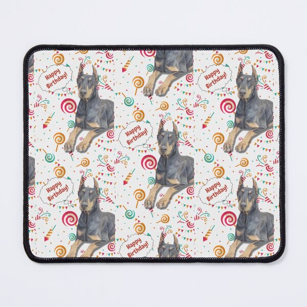 Item preview, happy birthday Dobermann designed and sold by AnnaAndVibes.
