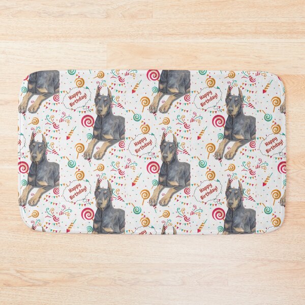 Item preview, happy birthday Dobermann designed and sold by AnnaAndVibes.