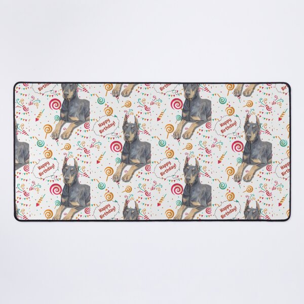 Item preview, happy birthday Dobermann designed and sold by AnnaAndVibes.