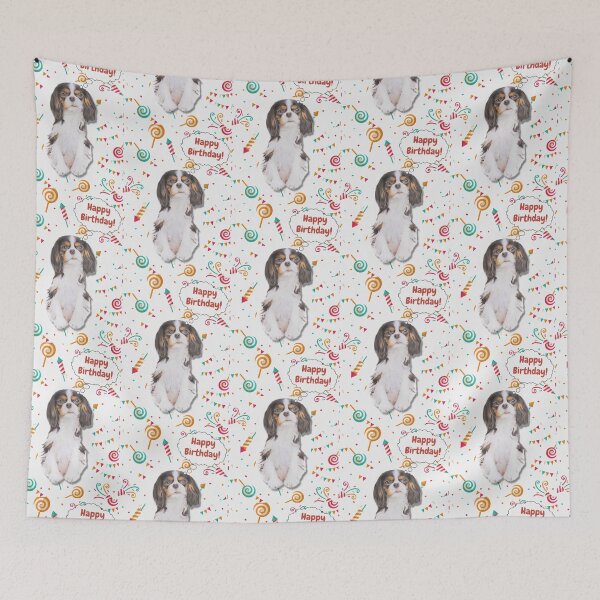 Item preview, happy birthday Cavalier King Charles Spaniel designed and sold by AnnaAndVibes.
