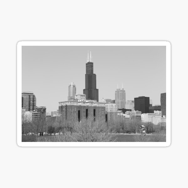 Item preview, Chicago skyline black and white designed and sold by mvpaskvan.