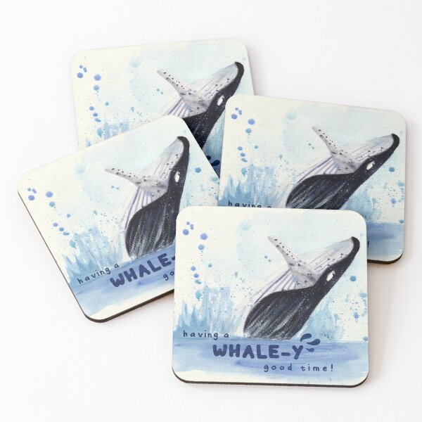 Item preview, Whale of a Time Watercolour Art designed and sold by ErinsGarden.