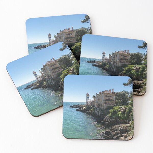 Item preview, Cascais Seaside Landmarks - Santa Maria House and Santa Marta Lighthouse designed and sold by Georgia Mizuleva.