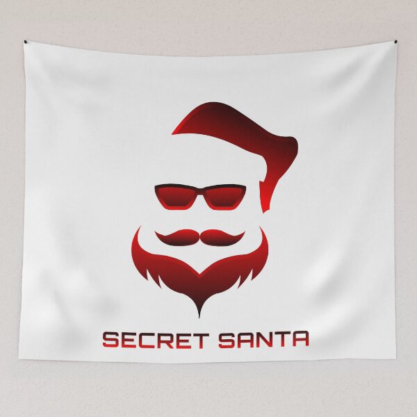 Item preview, Funny secret santa with red and black colour designed and sold by ZieProject.