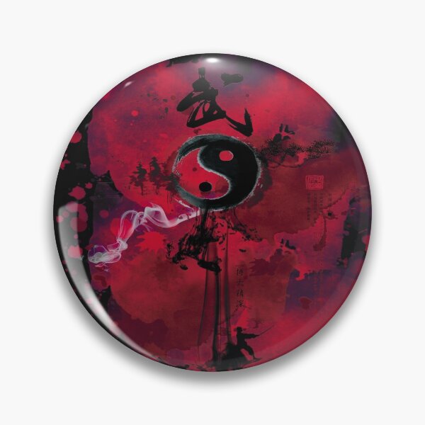 Item preview, Red martial arts ying yang drawing designed and sold by highdegreepro.