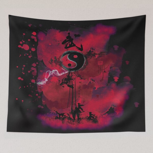 Item preview, Red martial arts ying yang drawing designed and sold by highdegreepro.