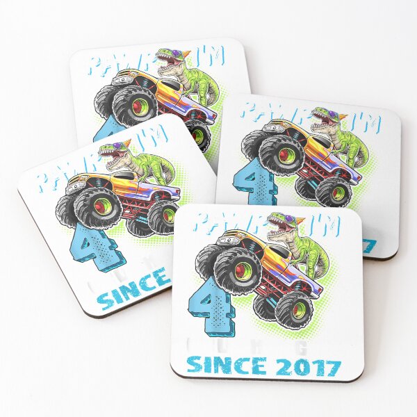 Item preview, Rawr I39;m 4 Crushing It 2017 Monster Truck Dinosaur Birthday T-Shirt designed and sold by BinderColbert.