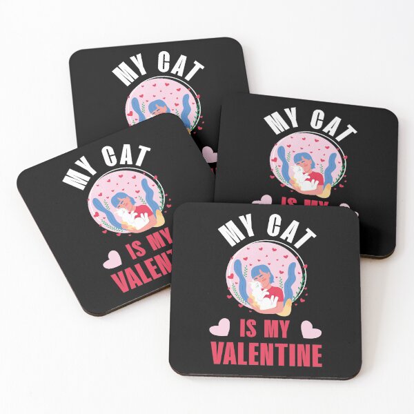 Item preview, My Cat Is My Valentine, Valentine's Day Cat designed and sold by foramelie.