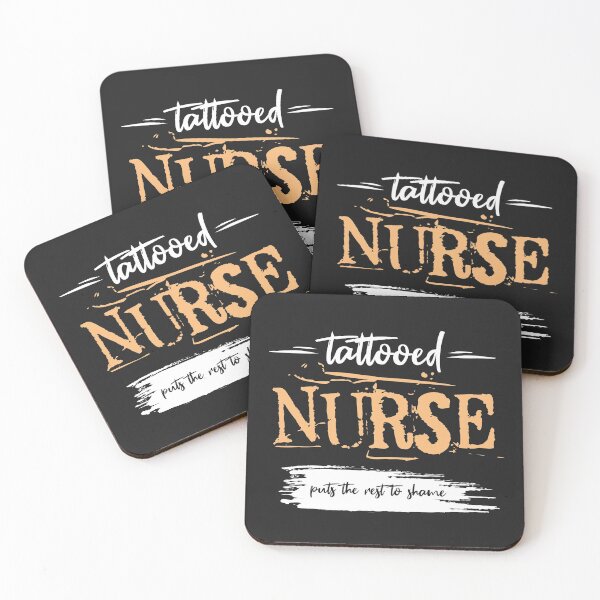 Item preview, Tattooed Nurse puts the rest to shame. Gift Idea. Nurses funny sayings on T-Shirt, Sticker, Poster. designed and sold by funnycolors.