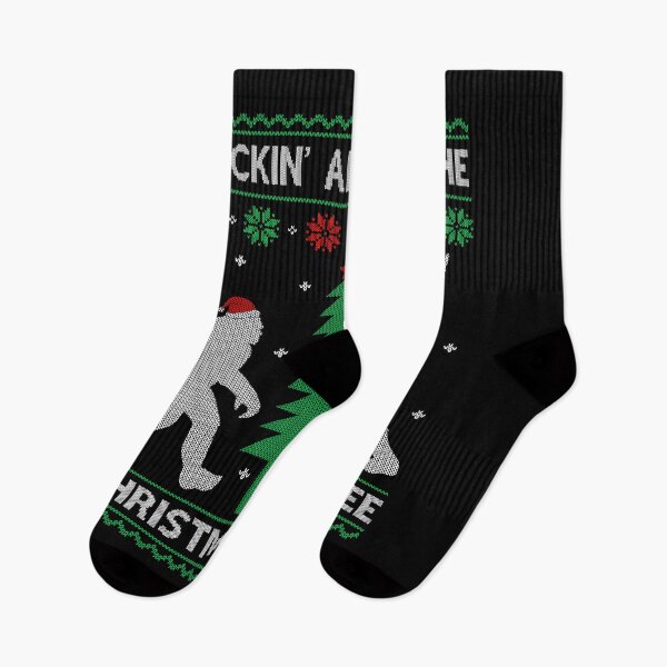 Item preview, Funny Bigfoot Ugly Christmas Tree Sasquatch Believers Xmas Camping designed and sold by tuanitus.