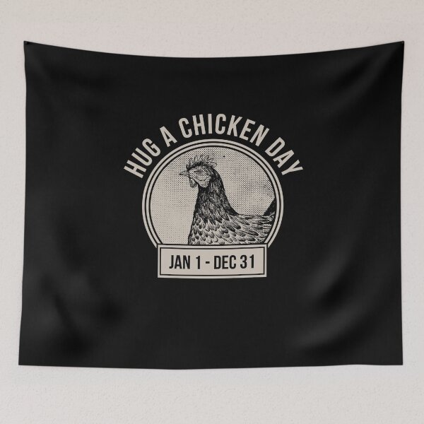 Item preview, Hug a Chicken Day Love Pet Chickens Farmer  designed and sold by The Junto Shop.