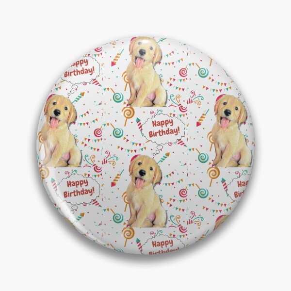 Item preview, Labrador Golden Retriever wishes happy birthday  designed and sold by AnnaAndVibes.