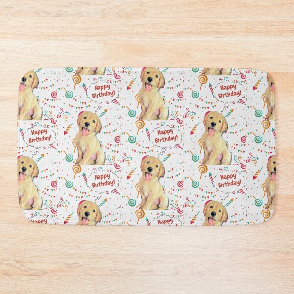 Item preview, Labrador Golden Retriever wishes happy birthday  designed and sold by AnnaAndVibes.