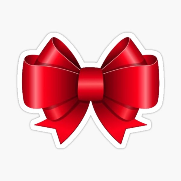 Big Red Bow - Red Bow Tie - Sticker