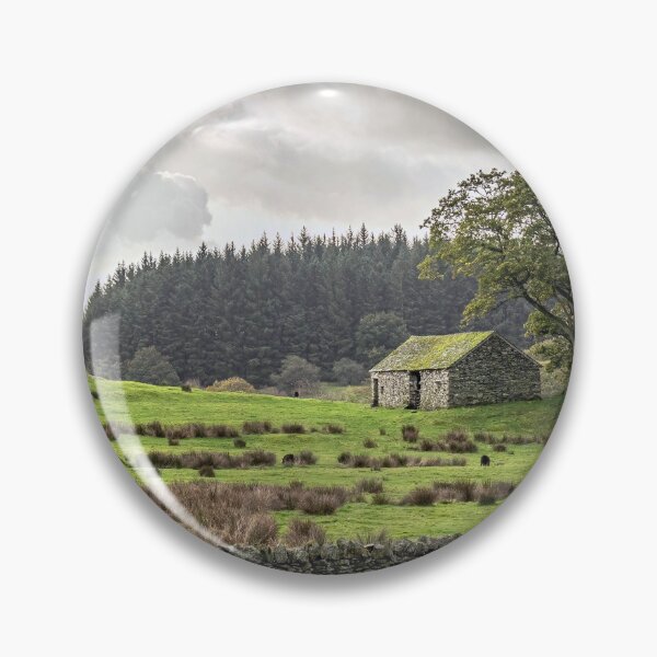Item preview, Country Barn in Green Fields with Stone Walls designed and sold by Tony North.
