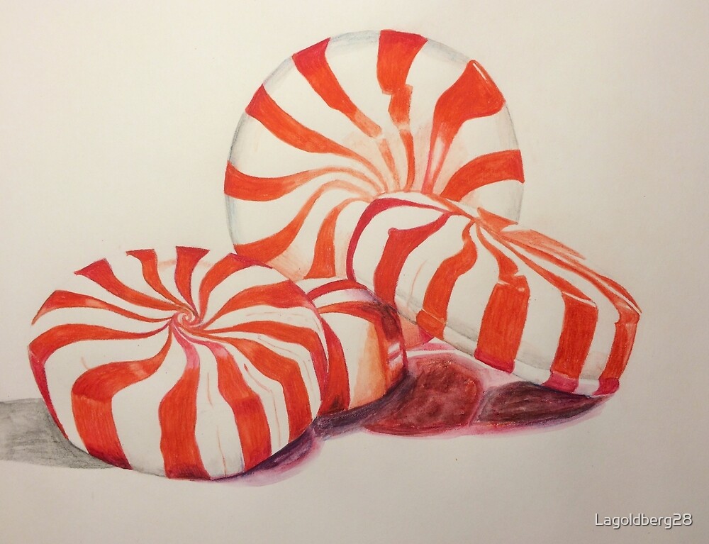 "Peppermints Drawing" by Lagoldberg28 Redbubble