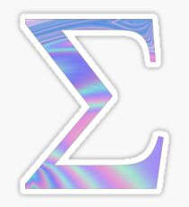 Sigma- holographic- greek letter Sticker