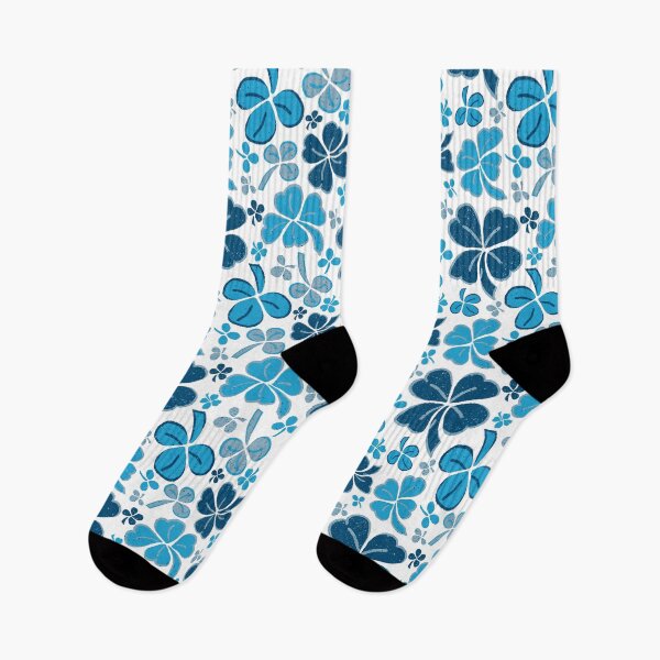 Item preview, Blue Lucky Clover Hand Drawn Pattern designed and sold by OneLook.