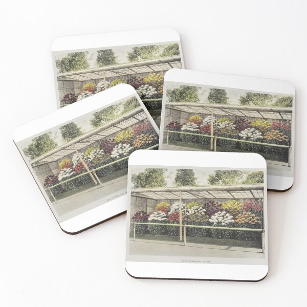 Item preview, Traditional Japanese Hand-Colored Chrysanthemum Garden designed and sold by FrostMintStudio.