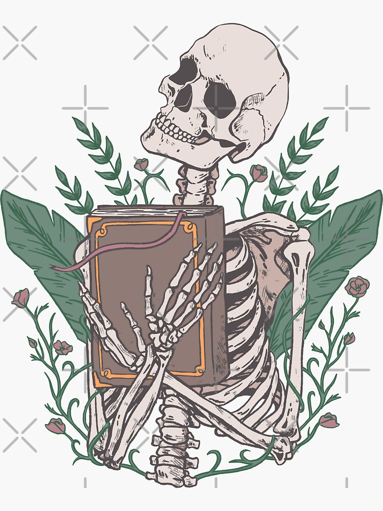 "Skull reader " Sticker for Sale by TRIBExSPACE Redbubble