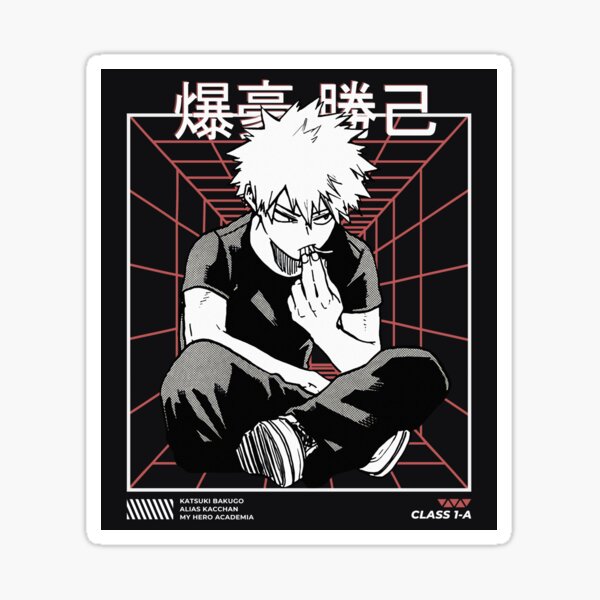 bakugo my hero academia sticker for sale by eavel redbubble