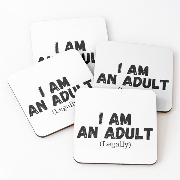 Item preview, I am an Adult, 18th birthday gift designed and sold by Kritika 99.