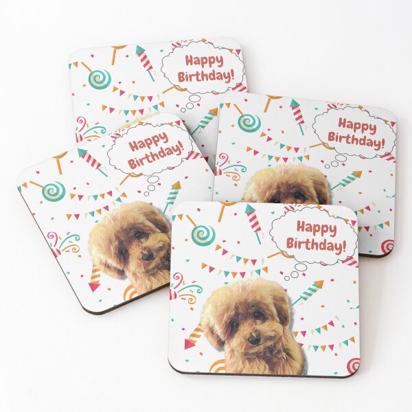 Item preview, Caniche desea feliz cumpleaños designed and sold by AnnaAndVibes.