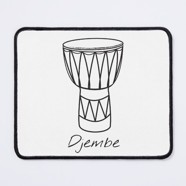 Item preview, Djembe Design for Drummers and Musicians - with white text designed and sold by Mindful-Designs.