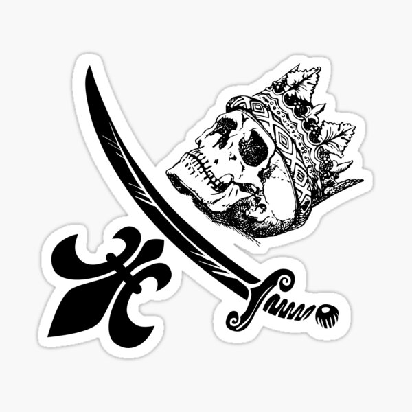"Jean Lafitte Pirate Flag Reverse" Sticker for Sale by Freihalt