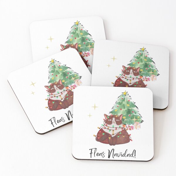 Item preview, Fleas Navidad! (Feliz Navidad) Merry Christmas Festive Cat designed and sold by LoveofDog.