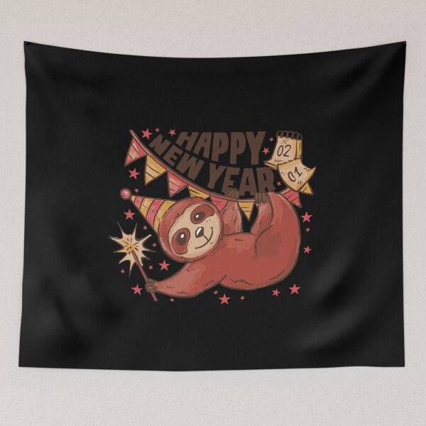 Item preview, Sloth Happy NewYear designed and sold by Petit-creativ.