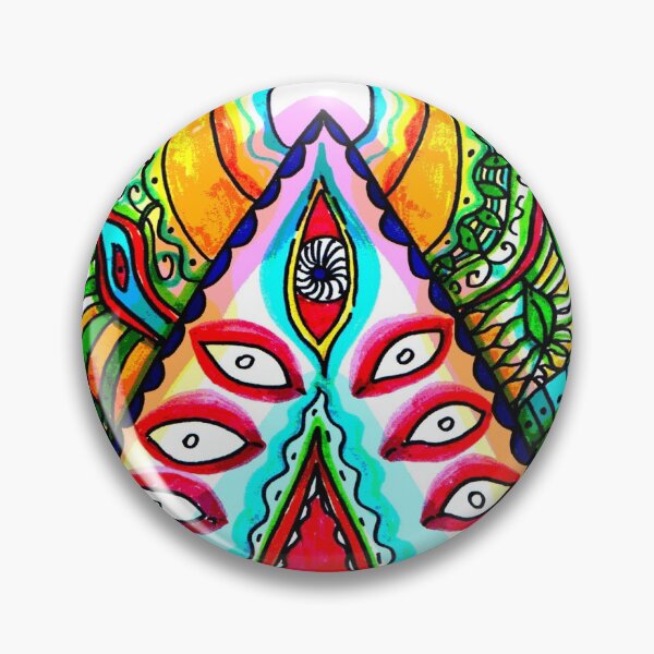 Item preview, Fantasy colorful art with magic shrine symbols in surreal impressionism style designed and sold by Maria ehwas.