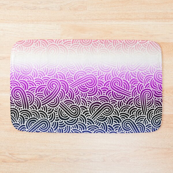 Item preview, Ombré genderfluid colours and white swirls doodles designed and sold by savousepate.