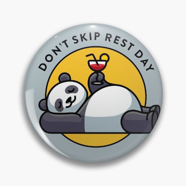 Item preview, crossfit statement print "Don't skip rest day" with panda bear and cocktail designed and sold by TrueType.