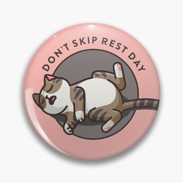 Item preview, crossfit statement print "Don't skip rest day" with sleeping cat designed and sold by TrueType.