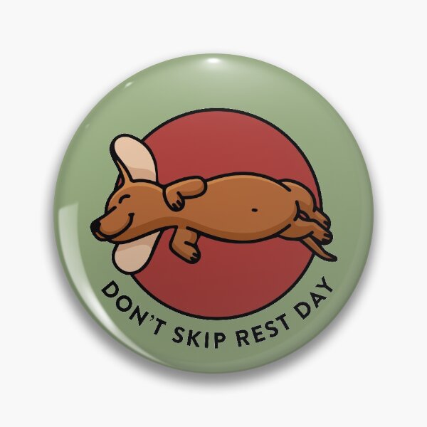 Item preview, crossfit statement print "Don't skip rest day" with cute sausage dog designed and sold by TrueType.