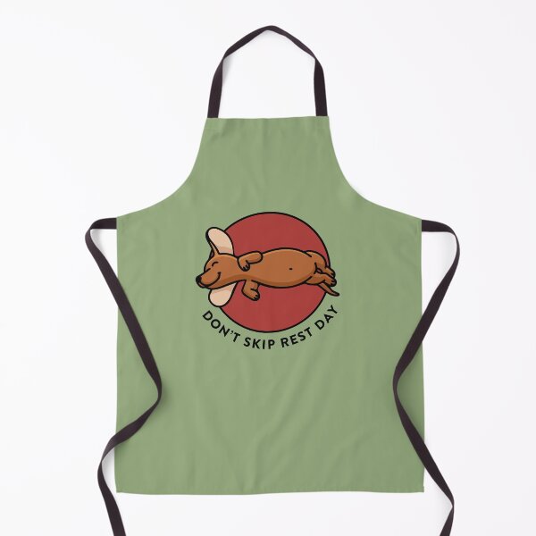 Item preview, crossfit statement print "Don't skip rest day" with cute sausage dog designed and sold by TrueType.