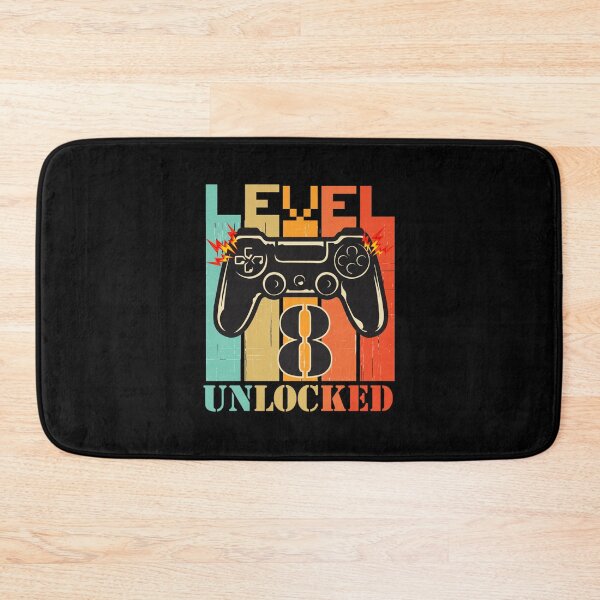 Item preview, 8 th birthday gaming gamer level unlocked vintage. designed and sold by Anneliese Fuchs.