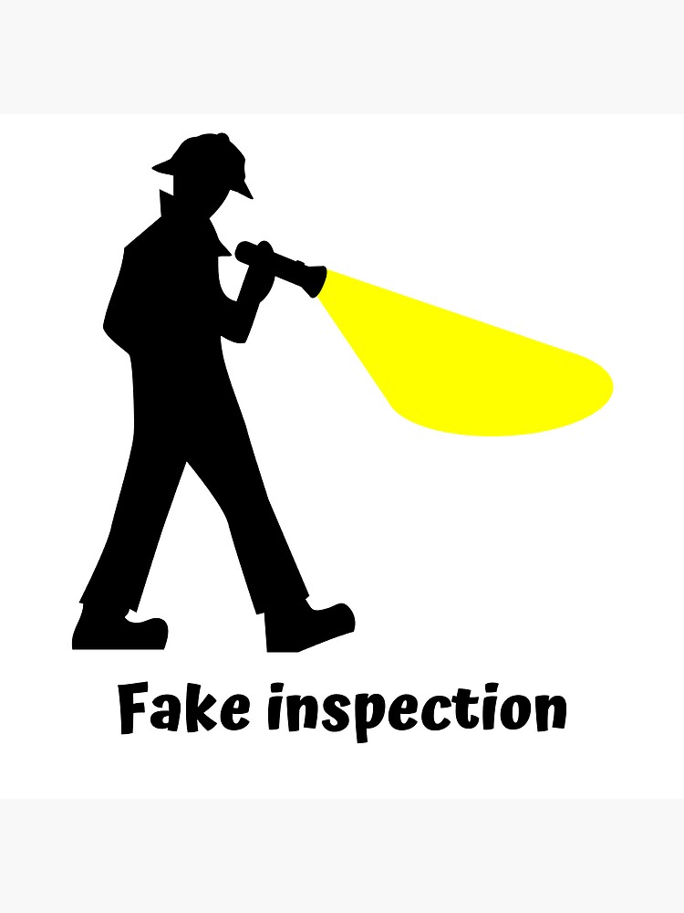 "fake inspection sticker" Sticker for Sale by MOHAMMEDAAMIR Redbubble