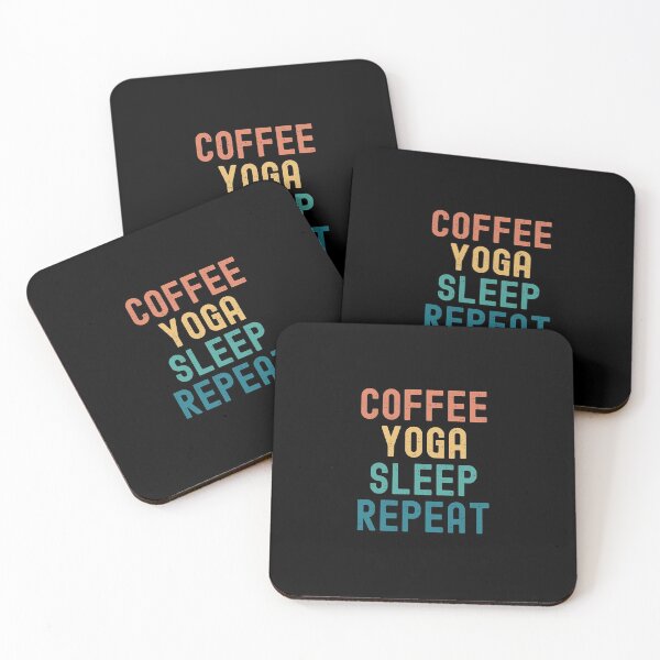 Item preview, Coffee Yoga Sleep Repeat - Funny Yoga & Coffee Gift designed and sold by kindxinn.