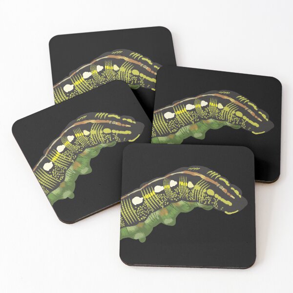 Item preview, Striped Hark-moth caterpillar (dark) designed and sold by Flodaj.