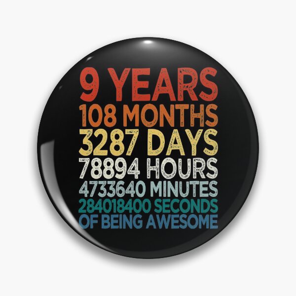 Item preview, 9 Years Old Birthday, 9th Birthday, Eight Years of Being Awesome, Kids Funny Vintage designed and sold by Anneliese Fuchs.