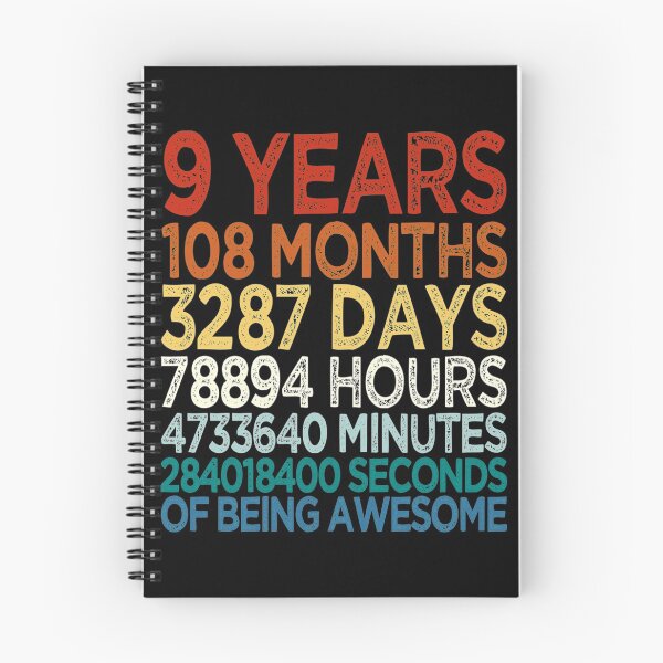 Item preview, 9 Years Old Birthday, 9th Birthday, Eight Years of Being Awesome, Kids Funny Vintage designed and sold by Anneliese Fuchs.