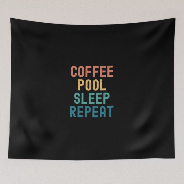 Item preview, Coffee Pool Sleep Repeat - Funny Pool & Coffee Gift designed and sold by kindxinn.