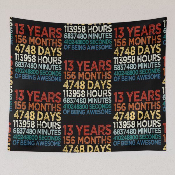 Item preview, 13 Years Old Birthday, 13th Birthday, Thirteen Years of Being Awesome, Youth Funny Vintage designed and sold by Anneliese Fuchs.