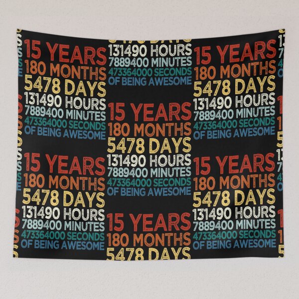 Item preview, 15 Years Old Birthday, 15th Birthday, Fifteen Years of Being Awesome, Youth Funny Vintage designed and sold by Anneliese Fuchs.