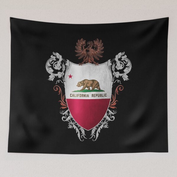 Item preview, California flag medieval heraldry coat of arms style designed and sold by ChaosEdits.