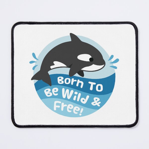 Item preview, Cute Orca Born To Be Wild And Free designed and sold by rustydoodle.