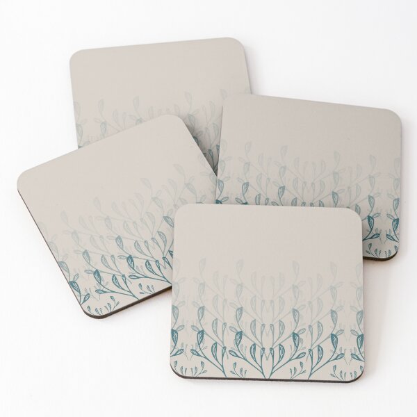 Item preview, Perfectly Pale & Harbor Blue Fading Leaves designed and sold by Kettukas.