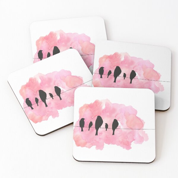 Item preview, Birds on a Wire - Pink designed and sold by MDRNHOME.